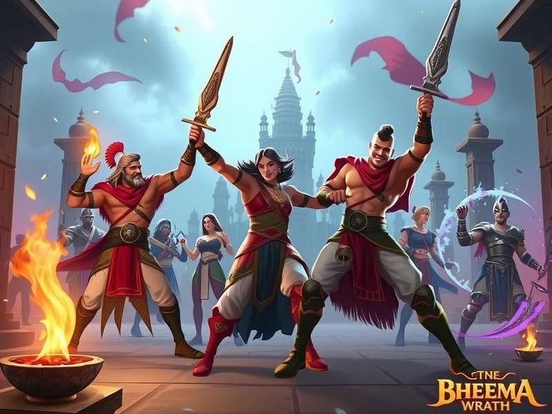 Bheema S Wrath gameplay screenshot showing epic battle